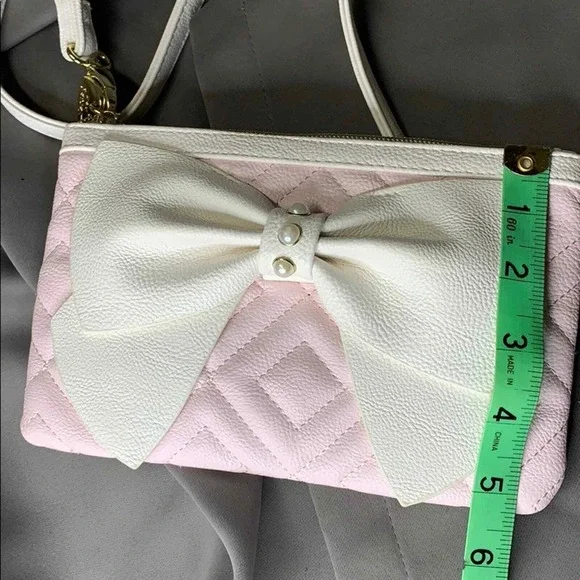 Betsy Johnson Zanza Faux Leather QuiltedCrossbody/Wristlet Purse - Picture 9 of 9